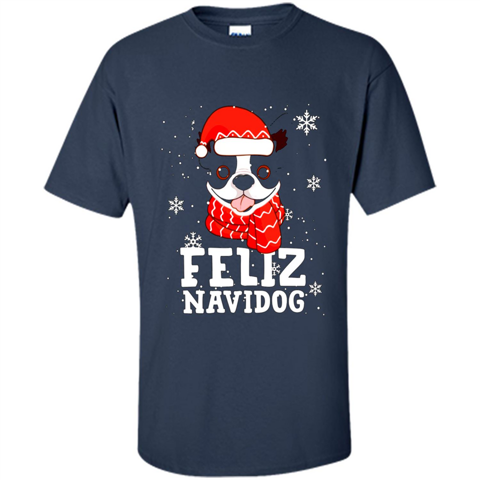 Feliz Navidog Boston Terrier Dog Ugly Xmas Sweater PING PONG