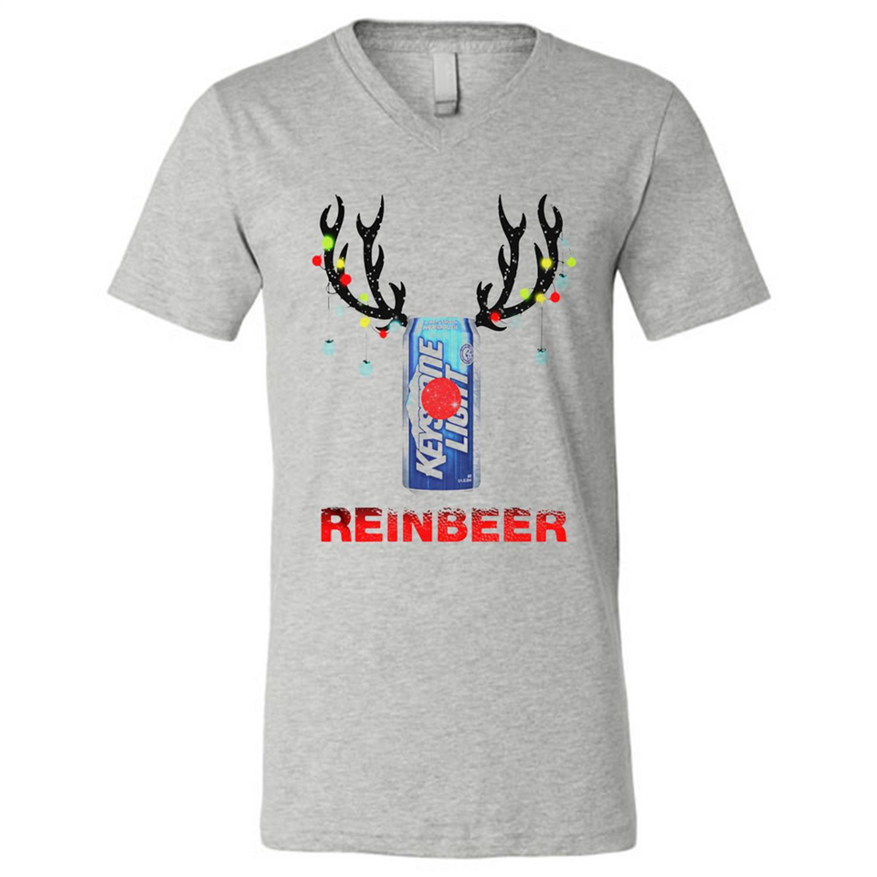 Keystone Light reinbeer Christmas - Canvas Unisex V-Neck
