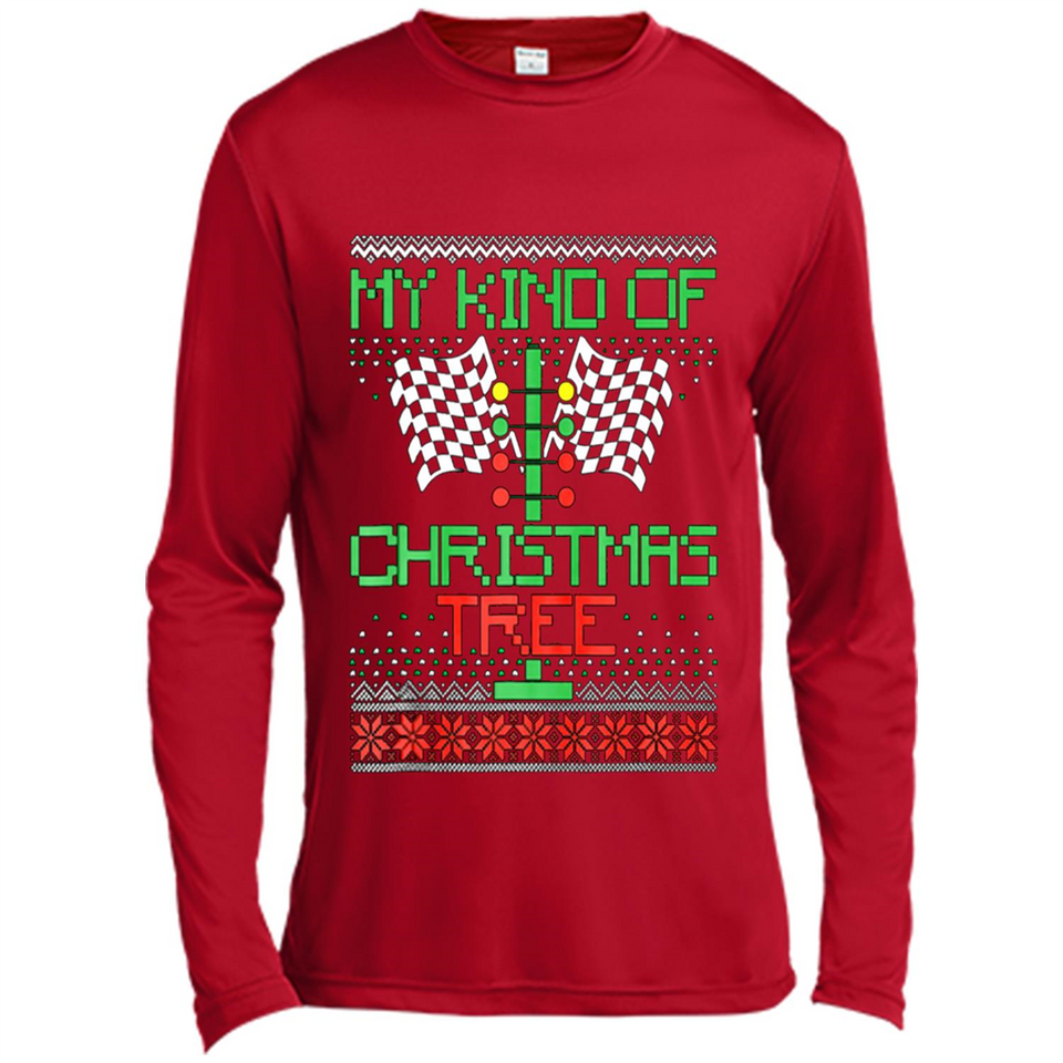 Funny Drag Racing Ugly Christmas Holiday Tree PING PONG