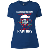 I Just Want To Drink Hot Chocolate & Watch Toronto Raptors Ugly Christmas Sweater PINGPONG