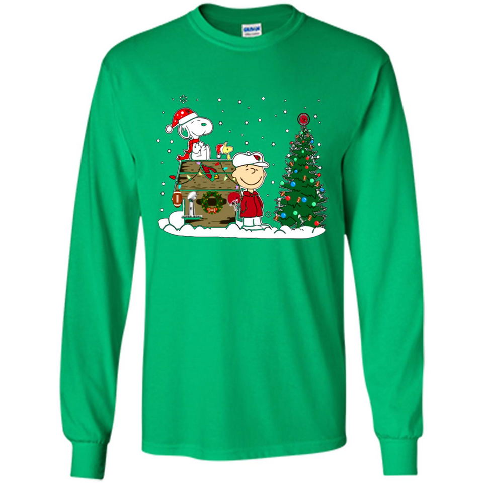 Arizona Cardinals Snoopy The Peanuts Movie Christmas Football Super Bowl pingpong - Long Sleeve T-Shirt