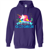 Unicorns are born in October Birthday Rainbow Gift Ladies Custom