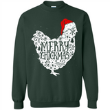 Chicken Christmas T Shirt Merry Chickmas Santa Claus Gifts - Sweatshirt