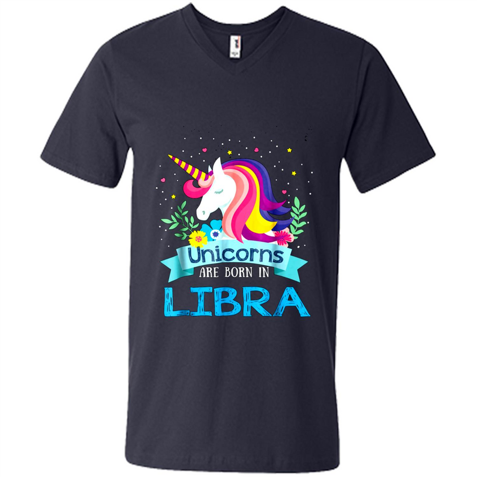 Unicorns are born in Libra Birthday Rainbow Gift Ladies Custom