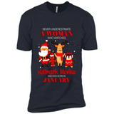 Never Underestimate A January Woman Watches Hallmark Movies Sweatshirt PINGPONG