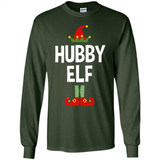Hubby Elf Shirt - Family Matching Christmas Pajamas - Long Sleeve T-Shirt