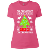 Oh Chemistree, Oh Chemistree Christmas Ugly Sweater - Ladies' Boyfriend T-Shirt