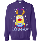 Minion Atlanta Braves Ugly Christmas Sweater Let it Snow - Sweatshirt