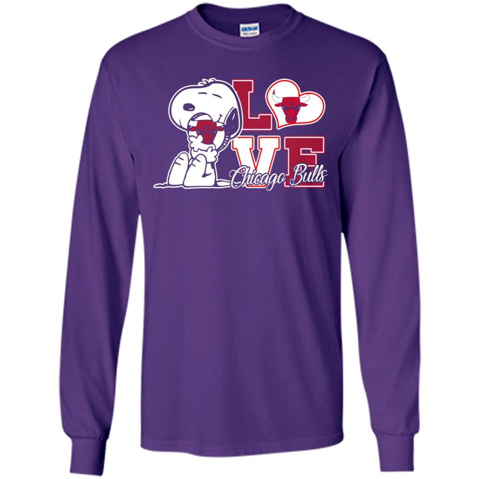Snoopy loves NBA Chicago Bulls - Long Sleeve T-Shirt