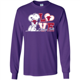 Snoopy loves NBA Chicago Bulls - Long Sleeve T-Shirt