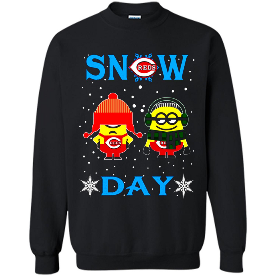 Snow Day Shirt For Cincinnati Reds Vs Minion Fans pingpong