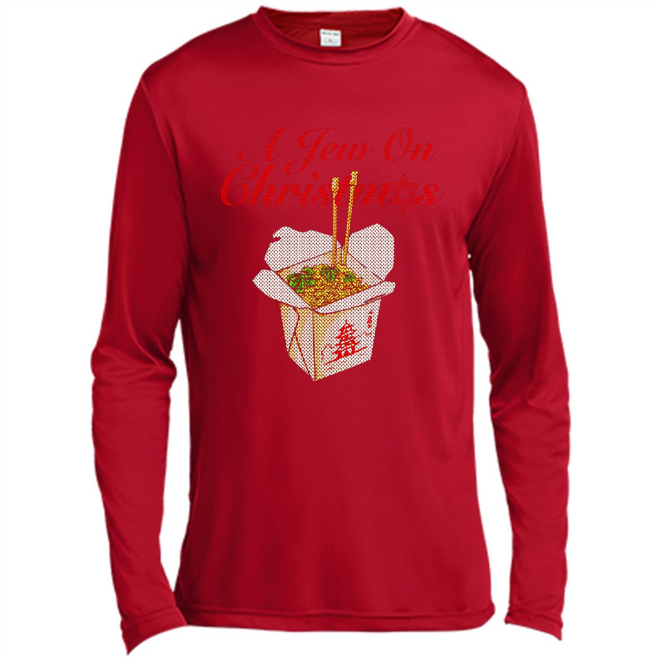 Christmas Ugly Sweater A Jew On Christmas - Canvas Long Sleeve T-Shirt