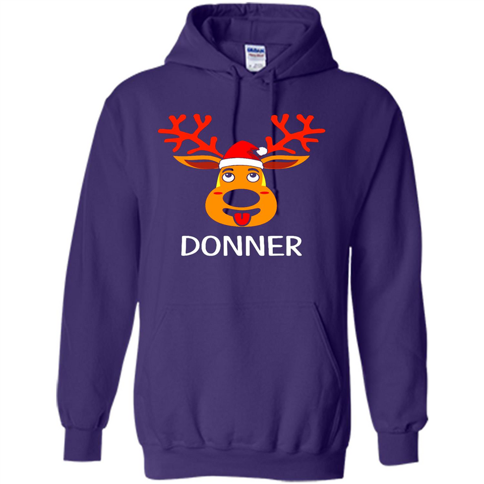 Donner Reindeer Santa Claus Funny Xmas Holiday T-Shirt - Hoodie
