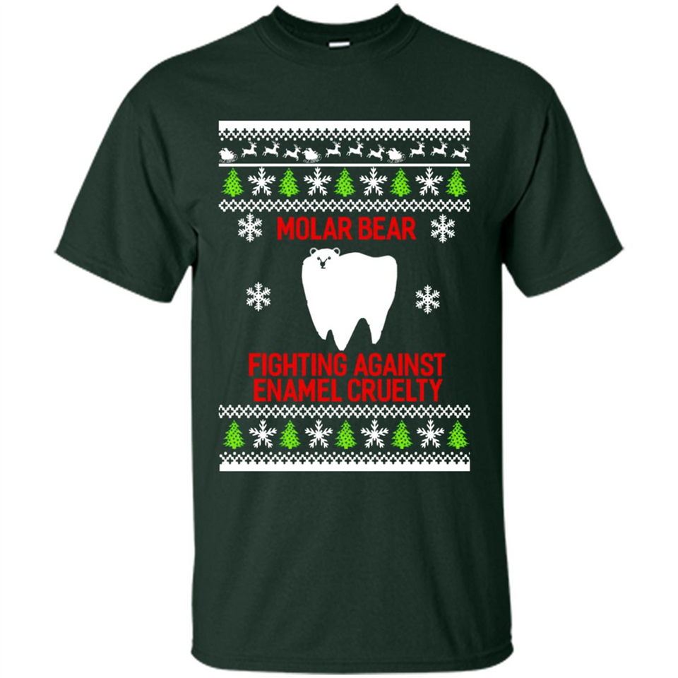 Molar bear fighting against enamel cruelty Christmas - Shirt