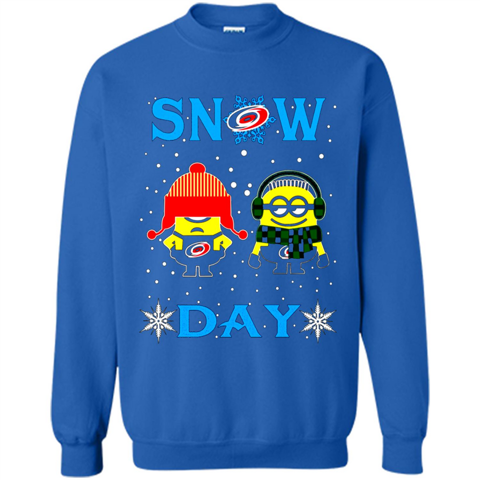 Snow Day Shirt For Carolina Hurricanes Vs Minion Fans pingpong