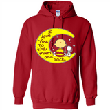 I LOVE YOU TO THE MOON AND BLACK CHARLIE BROWN AND SNOOPY