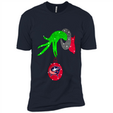 GRINCH HAND HOLDING COLUMBUS BLUE JACKETS GLITTER CHRISTMAS PINGPONG