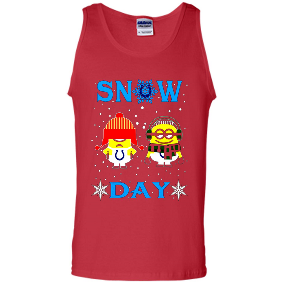 Snow Day Shirt For Indianapolis Colts Vs Minion Fans pingpong