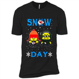 Snow Day Shirt For Kansas City Chiefs Vs Minion Fans Cotton pingpong