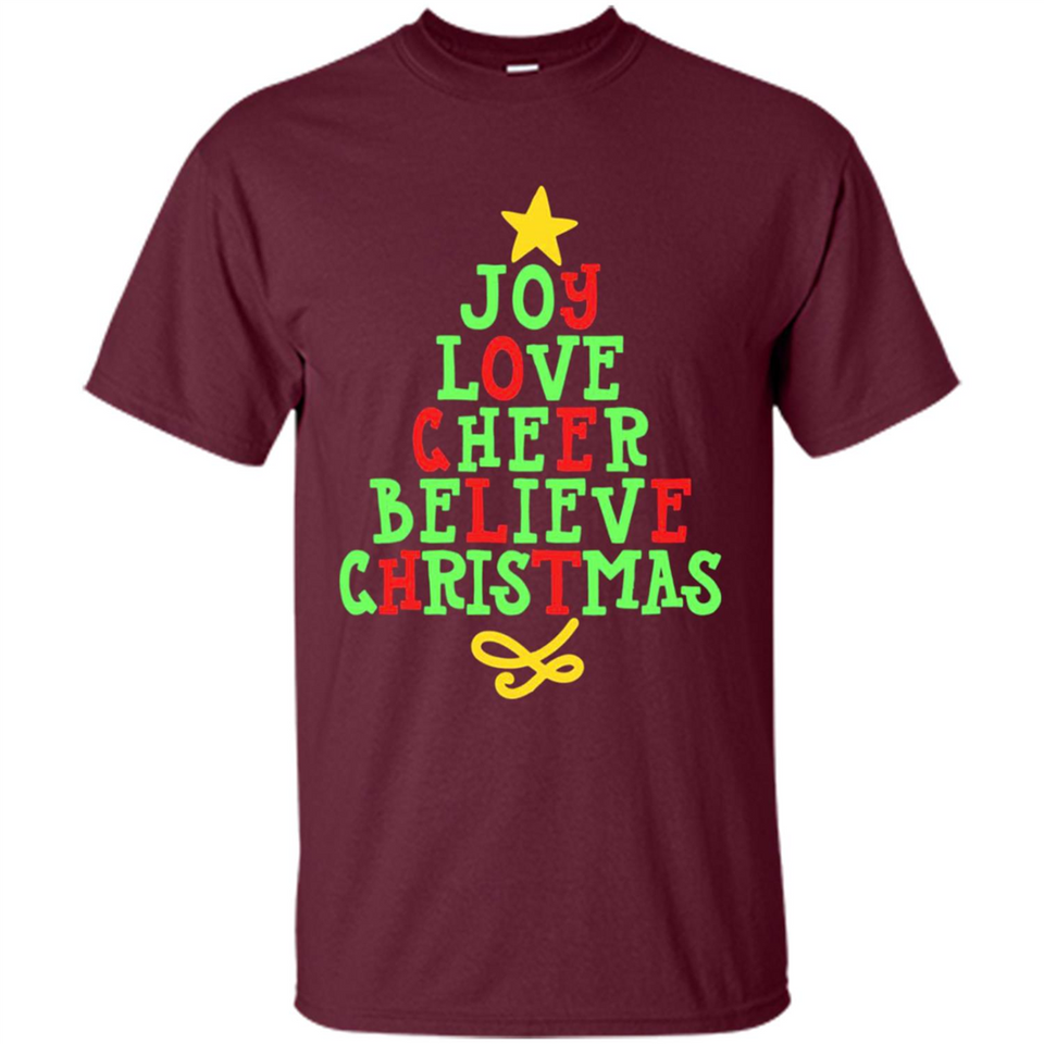 Joy Love Cheer Believe Christmas Tree