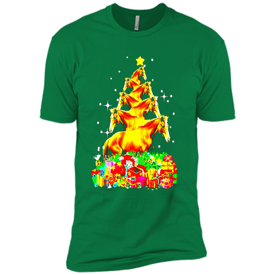 Horse Lover Tees Merry Christmas - Premium Short Sleeve T-Shirt