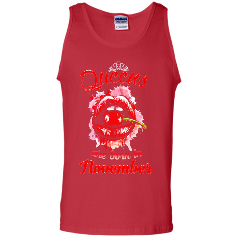 Queens Are Born In November T-Shirt Sexy Lips
