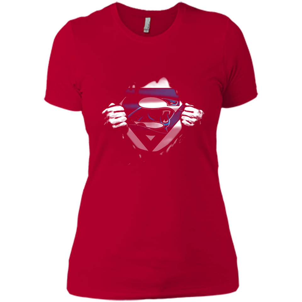 Carolina Panthers And Superman Fans - Ladies' Boyfriend T-Shirt