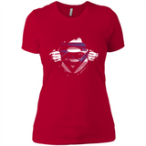 Carolina Panthers And Superman Fans - Ladies' Boyfriend T-Shirt