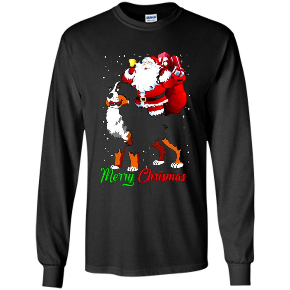 Merry Christmas Santa Claus With Big Dog sweater PINGPONG