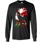 Merry Christmas Santa Claus With Big Dog sweater PINGPONG