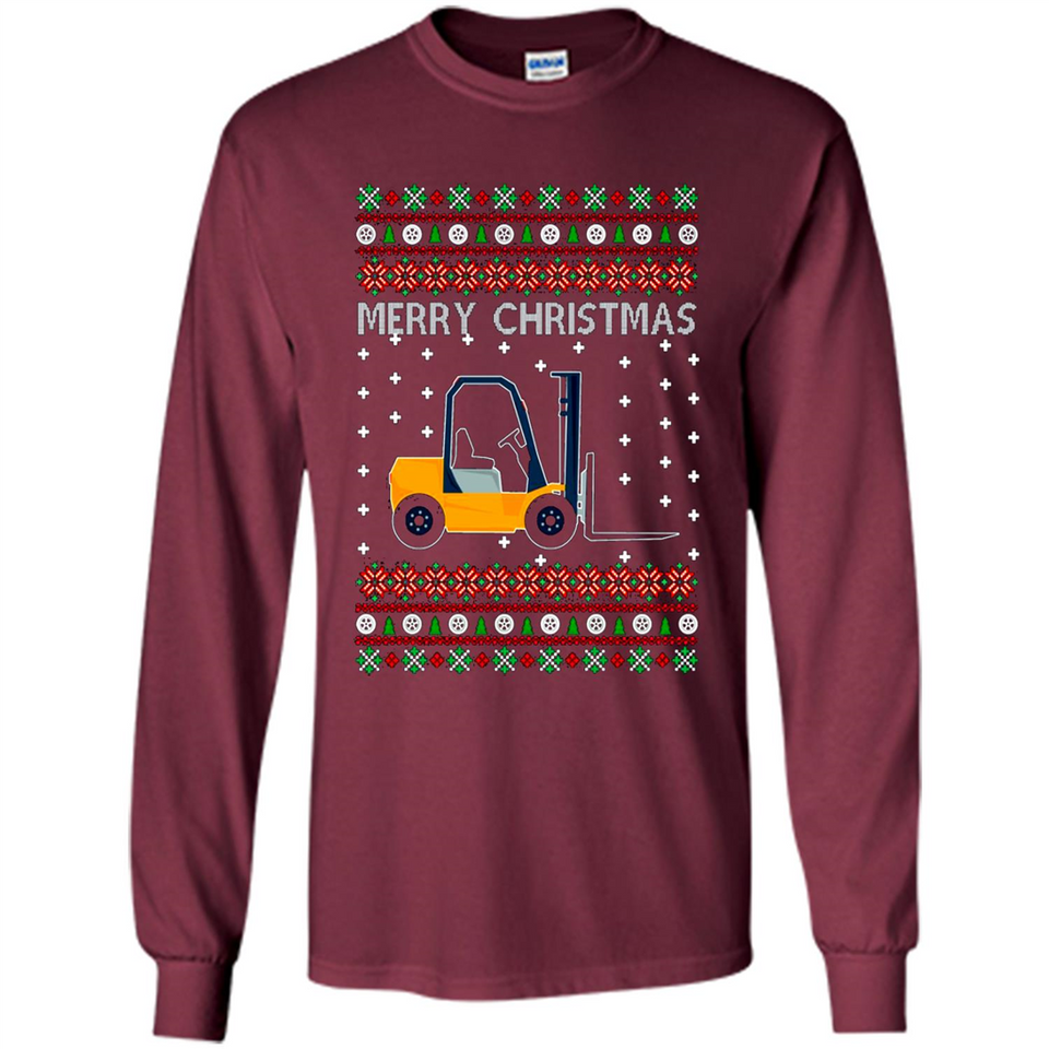 Merry Christmas Forklift ugly sweatshirt PINGPONG
