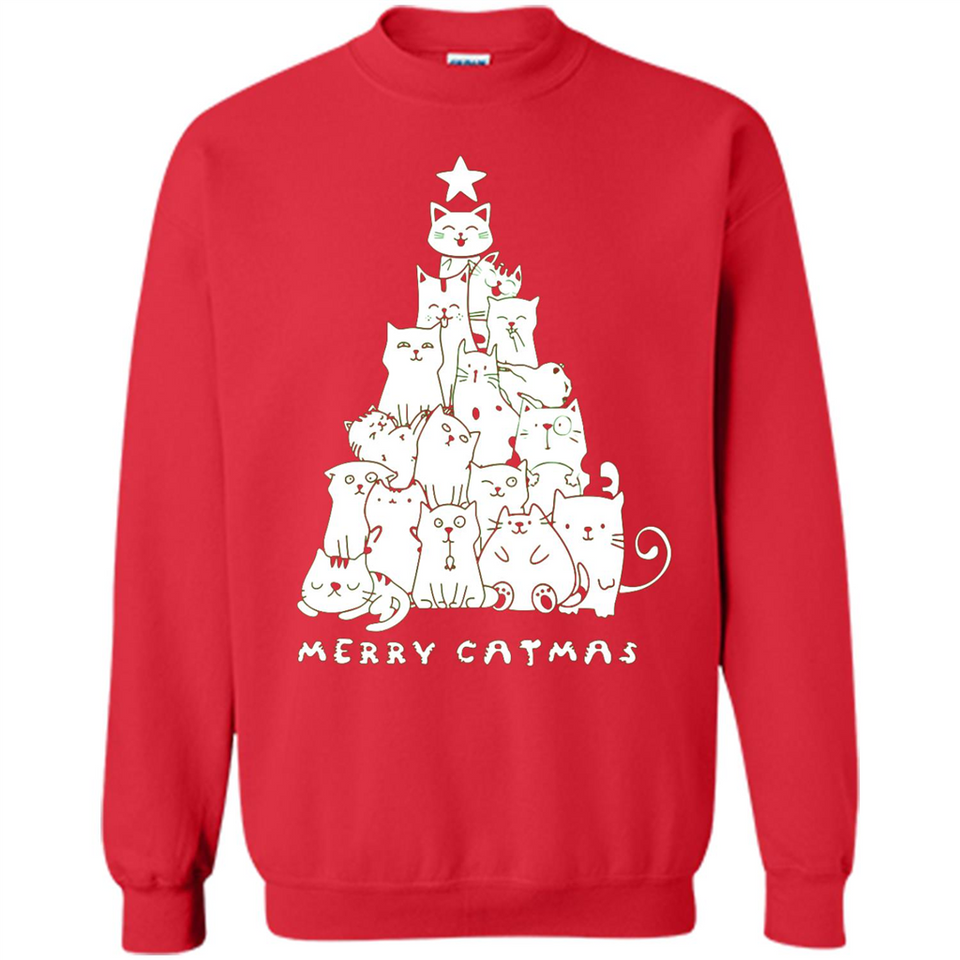 Merry Catmas - Merry Christmas Cat Lover Mug PINGPONG - Sweatshirt