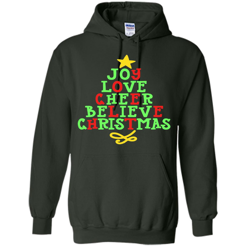 Joy Love Cheer Believe Christmas Tree