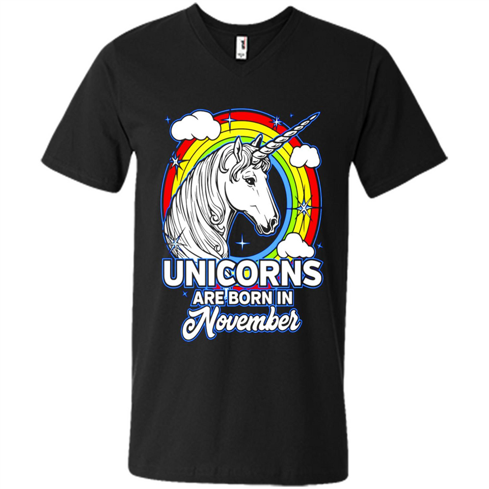 Unicorns Are Born In November Birthday Rainbow
