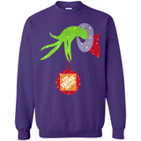 Grinch hand holding Logo HomeDepot Glitter Christmas - Sweatshirt