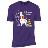 Llama Tis the season to be slothy Christmas sweatshirt PINGPONG - Premium Short Sleeve T-Shirt