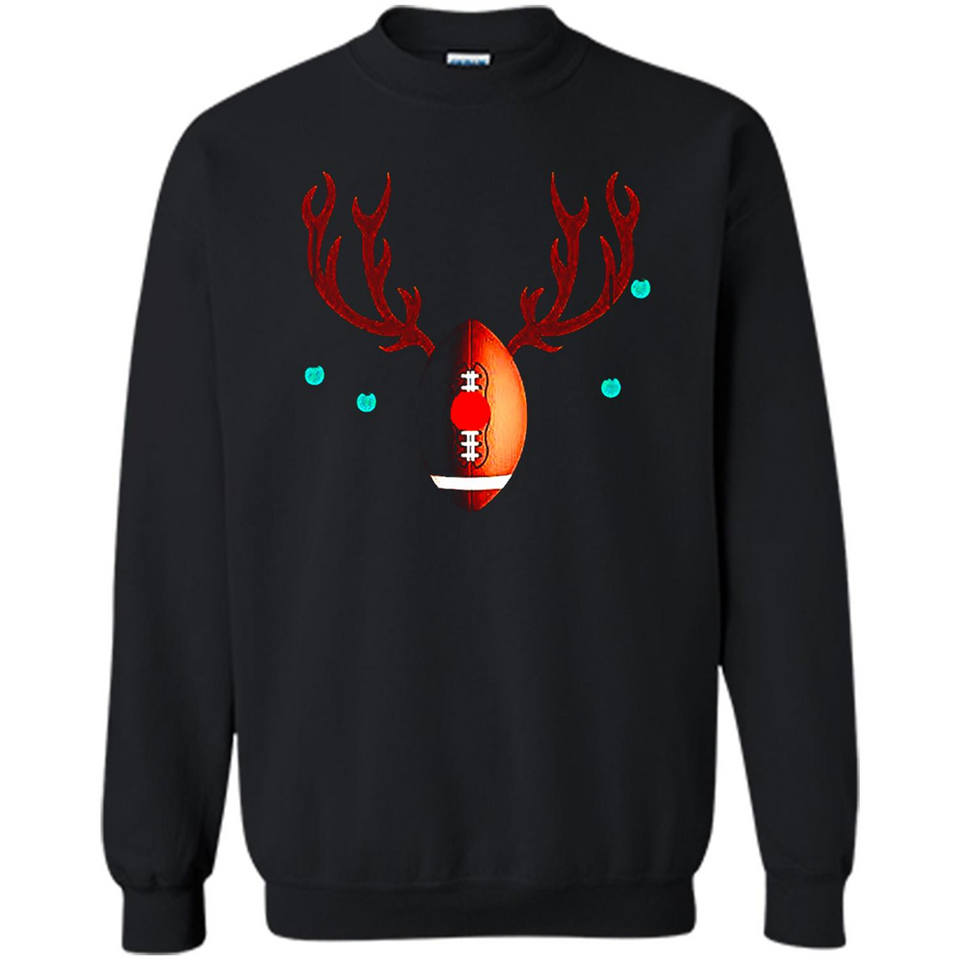 Football Christmas Shirt Reindeer Christmas Football Funny - Sweatshirt