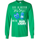LIFE IS BETTER IN FLIP FLOPS WITH BUD LIGHT