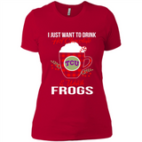 I Just Want To Drink Hot Chocolate & Watch TCU Horned Frogs Ugly Christmas Sweater PINGPONG