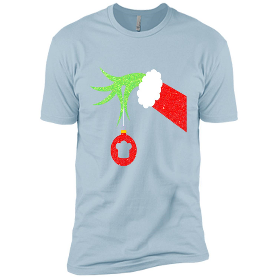 Funny Grinch Hand Holding Chef Ornament Christmas PING PONG