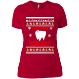 Molar bear fighting against enamel cruelty Christmas - Ladies' Boyfriend T-Shirt