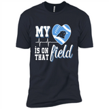 Carolina Panthers Football My Heart is on that Field - Premium Short Sleeve T-Shirt