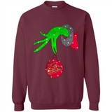 GRINCH HAND HOLDING BALTIMORE ORIOLES GLITTER CHRISTMAS PINGPONG
