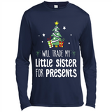 Will Trade My Little Sister For Presents Christmas - Canvas Long Sleeve T-Shirt