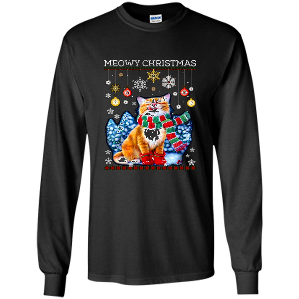 Meowy Christmas Ugly Funny Cats Lover PINGPONG