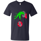 GRINCH HAND HOLDING CHICAGO WHITE SOX GLITTER CHRISTMAS PINGPONG