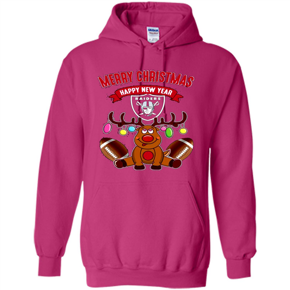 Oakland Raiders NFL Reindeer Funny Merry Christmas And Happy New Year