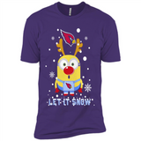Minion Arizona Cardinals Ugly Christmas Sweater Let it Snow - Premium Short Sleeve T-Shirt