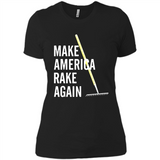 Make America Rake Again California Fires Paradise Youth T-Shirt PINGPONG - Ladies' Boyfriend T-Shirt