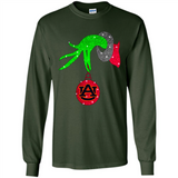 GRINCH HAND HOLDING AUBURN TIGERS GLITTER CHRISTMAS PINGPONG